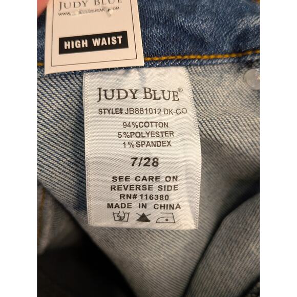 NWT Judy Blue Women's Jeans Size 7/28 Barrel Leg Stretch High Rise - Picture 7 of 11